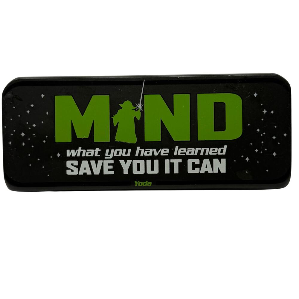 Star Wars Yoda Desk Sign Paperweight “Mind What You Have Learned” 2011 Hallmark